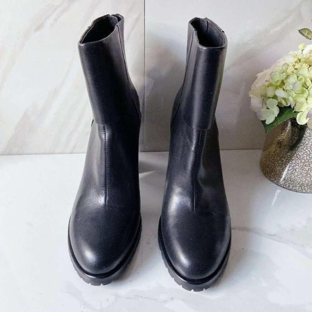 Rag & Bone Newbury 2.0 Platform Ankle Boots Bootie Black Leather Zip EU 37 US 37 - Picture 7 of 10